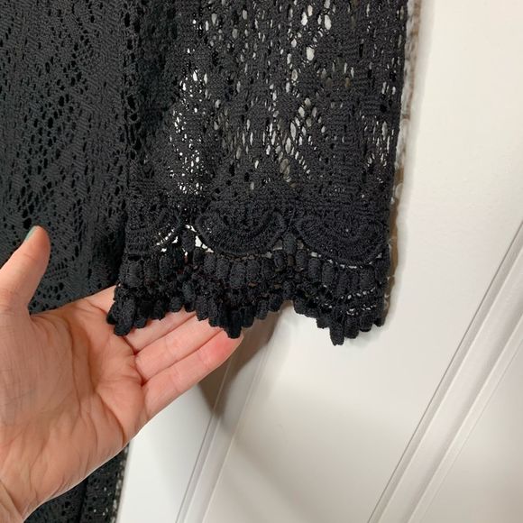 H&M Divided Black Lace Keyhole Mini Dress Size XS - Picture 3 of 7